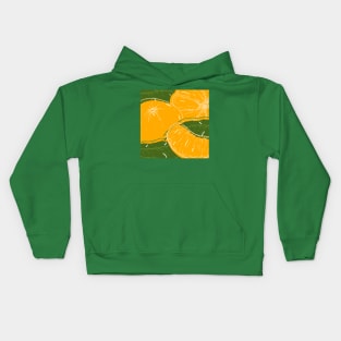 Fifty Shapes of Mandarin with Leaves Kids Hoodie